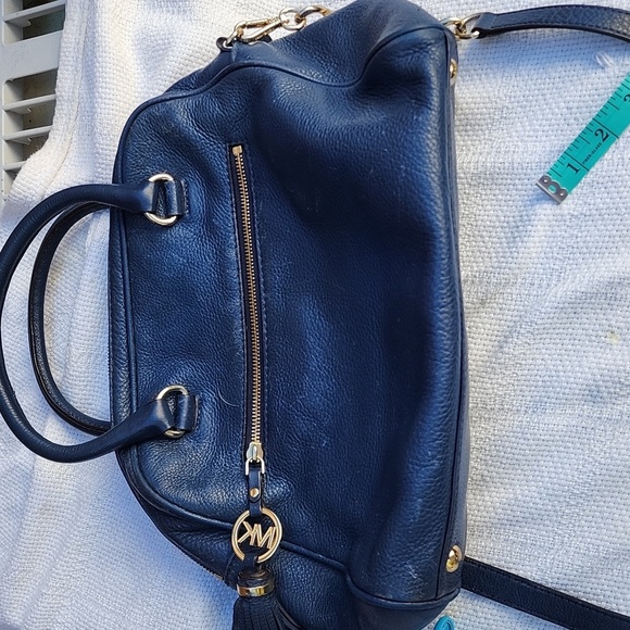 Michael Michael Kors blue leather satchel crossbody‎ - Picture 2 of 16